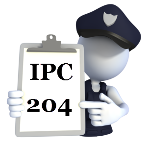 Indian Penal Code IPC-204